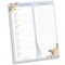 bloom daily planners Planning Pad, 8.5" x 11", Meal & Grocery Pad with Magnets, Blue Floral